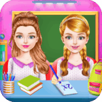 Twins Sisters Girls School Day MOD Unlimited Money 1.0.27